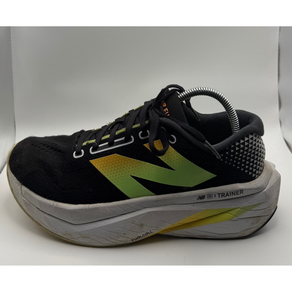 New Balance FuelCell SuperComp Trainer Mens 9.5 Black Green Good Running Shoes